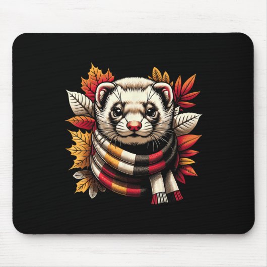 Herbstfrett Herbstlaub Gemütliche Saisonale Stimmu Mousepad (Vorne)