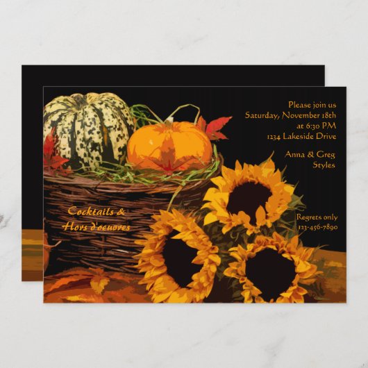 Herbstfreude Einladung (Vorne/Hinten)