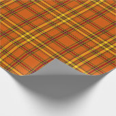 Herbstfreude Kariert Geschenkpapier (Ecke)