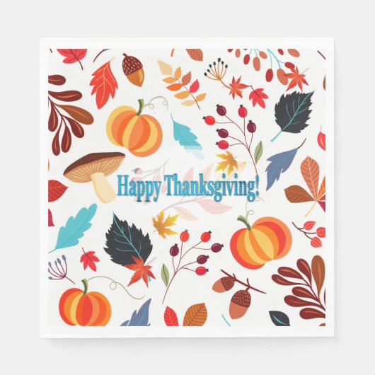 Herbstfreude zum Erntedankfest Serviette (Vorderseite)