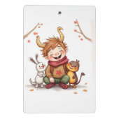 „Herbstfreunde – Ein Tag voller Lachen“ Mini Klemmbrett (Rückseite)