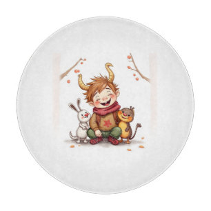 „Herbstfreunde – Ein Tag voller Lachen“ Schneidebrett