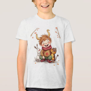 „Herbstfreunde – Ein Tag voller Lachen“ Tri-Blend Shirt