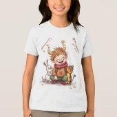 „Herbstfreunde – Ein Tag voller Lachen“ Tri-Blend Shirt (Vorderseite)