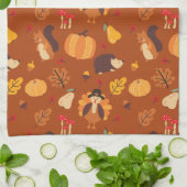 Herbstfreunde Geschirrtuch (Gefaltet)