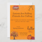 Herbstfreunde und Party Einladung (Vorderseite)
