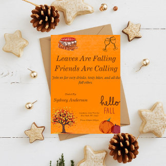 Herbstfreunde und Party Einladung