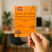 Herbstfreunde und Party Einladung