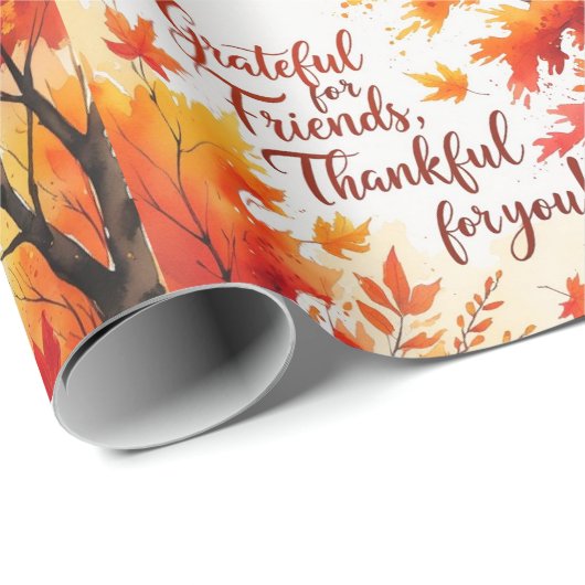 Herbstfreundschaft Geschenkpapier (Rolleneckpunkt)