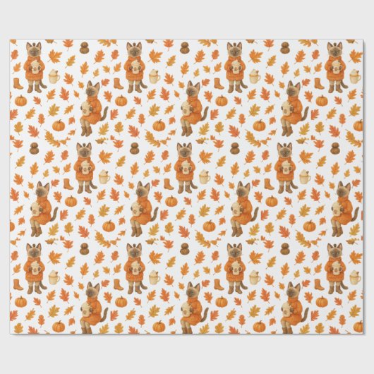 Herbstfreundschaft Geschenkpapier (Flach)