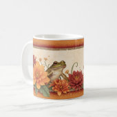Herbstfrösche und Blumengestalt Kaffeetasse (Vorderseite Links)