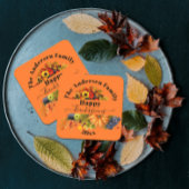 Herbstfrucht Blume und Blätterteiggebäck Rechteckiger Pappuntersetzer