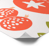 Herbstfrucht dekorative Fliesen Design. Poster (Ecke)