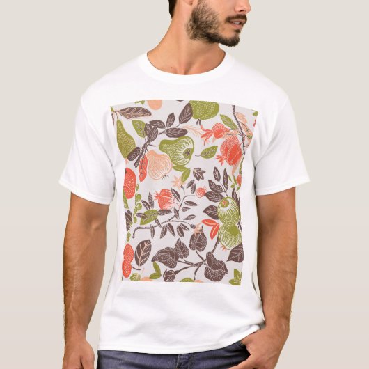 Herbstfrucht dekorative Fliesen Design. T-Shirt (Vorderseite)