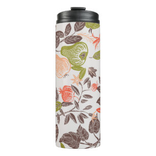 Herbstfrucht dekorative Fliesen Design. Thermosbecher