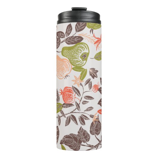 Herbstfrucht dekorative Fliesen Design. Thermosbecher (Vorderseite)