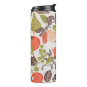 Herbstfrucht dekorative Fliesen Design. Thermosbecher (Nach links gedreht)