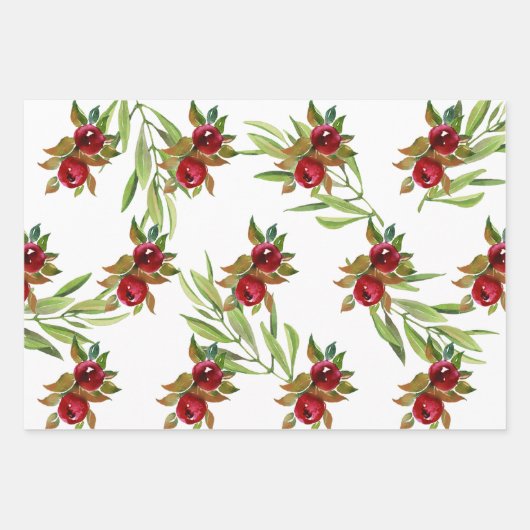 Herbstfrüchte, Beeren und Blattwerk Geschenkpapier Set (Vorderseite 2)