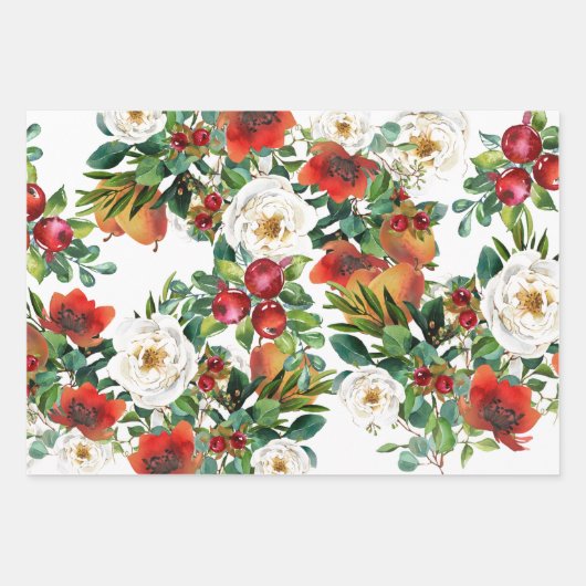 Herbstfrüchte, Beeren und Blattwerk Geschenkpapier Set (Vorderseite)