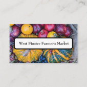 Herbstfrüchte & Gemüse Bauernmarkt CSA Visitenkarte (Vorderseite)