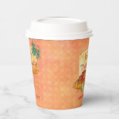 Herbstfrüchte in Rahmen Papier Cup Pappbecher (Links)