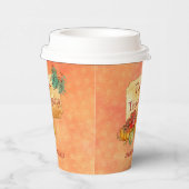 Herbstfrüchte in Rahmen Papier Cup Pappbecher (Rechts)