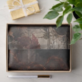 Herbstfuchs und Mädchen-Dekupage Seidenpapier (Geschenk)