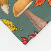 Herbstfüchse auf Kieferngrün Fleecedecke (Ecke)