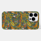 Herbstfüchse auf Kieferngrün iPhone Hülle (Rückseite (Horizontal))