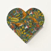 Herbstfüchse auf Kieferngrün Notizblock (Rückseite)