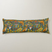 Herbstfüchse auf Kieferngrün Seitenschläferkissen (Rückseite)