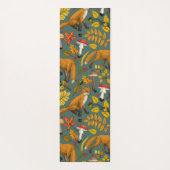 Herbstfüchse auf Kieferngrün Yogamatte (Rückseite)