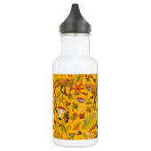 Herbstfüchse auf Orange Edelstahlflasche (Links)