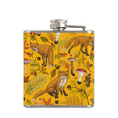 Herbstfüchse auf Orange Flachmann (Rückseite)