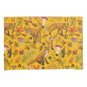 Herbstfüchse auf Orange Kissenbezug (Vorderseite-Rechts)