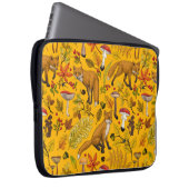 Herbstfüchse auf Orange Laptopschutzhülle (Vorne Rechts)
