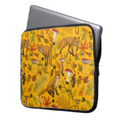 Herbstfüchse auf Orange Laptopschutzhülle (Vorderseite Links)