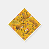 Herbstfüchse auf Orange Serviette (Ecke)