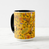 Herbstfüchse auf Orange Tasse (Vorderseite Links)