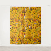 Herbstfüchse auf Orange Wandteppich (Vorderseite)