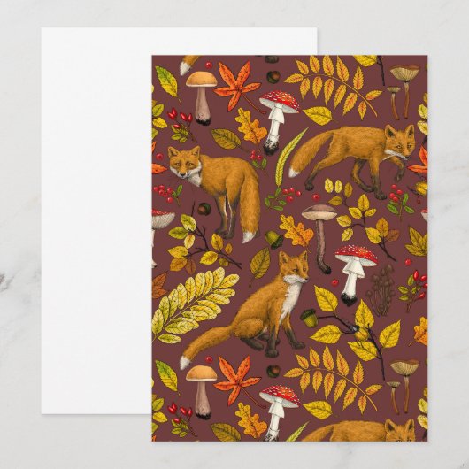 Herbstfüchse auf Schokoladenbraun (Vorne/Hinten)