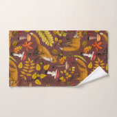 Herbstfüchse auf Schokoladenbraun Badhandtuch Set (Handtuch)