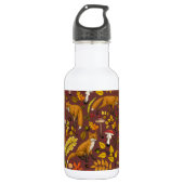 Herbstfüchse auf Schokoladenbraun Edelstahlflasche (Vorderseite)