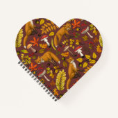 Herbstfüchse auf Schokoladenbraun Notizblock (Vorderseite)