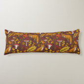 Herbstfüchse auf Schokoladenbraun Seitenschläferkissen (Vorderseite)