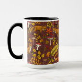 Herbstfüchse auf Schokoladenbraun Tasse (Links)