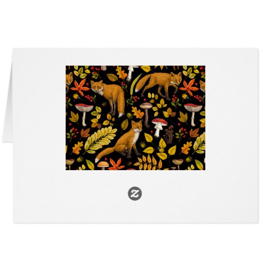 Herbstfüchse auf schwarz (Rückseite Horizontal)