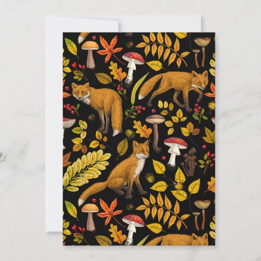 Herbstfüchse auf schwarz (Vorderseite)