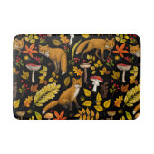 Herbstfüchse auf schwarz badematte (Vorderseite)