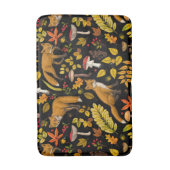 Herbstfüchse auf schwarz badematte (Vorderseite Vertikal)